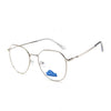 Zilead Polygon Metal Anti Blue Light Blocking Glasses Frame Men&Women Computer Games Goggles Eyeglasses Optical Spectacle Frame