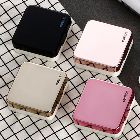 2019 Colored Contact Lens Case With Mirror Women Man Unisex Contact Lenses Box Eyes Contact Lens Container Lovely Travel Kit Box
