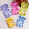 Pocket Travel Kit  All In One Contact Lenses Kit Pink Blue Purple Yellow Eye Contacts Box With Looking Glass