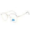 Zilead Polygon Metal Anti Blue Light Blocking Glasses Frame Men&Women Computer Games Goggles Eyeglasses Optical Spectacle Frame