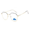 Zilead Polygon Metal Anti Blue Light Blocking Glasses Frame Men&Women Computer Games Goggles Eyeglasses Optical Spectacle Frame