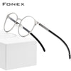 Titanium Alloy Optical Glasses Frame Men Ultralight Round Myopia Prescription Eyeglasses 2019 Male Korean Screwless Eyewear 984